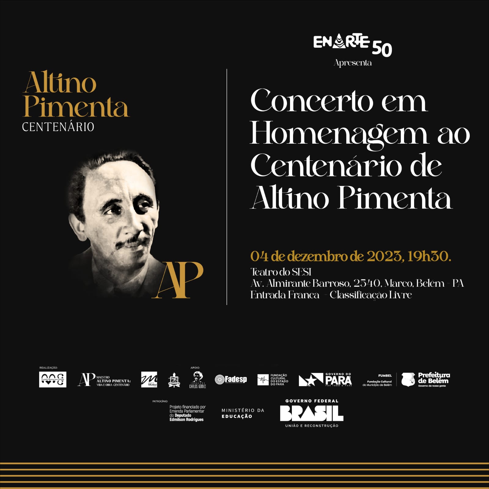 Escola de Música da UFPA realiza concerto em homenagem a Altino Pimenta